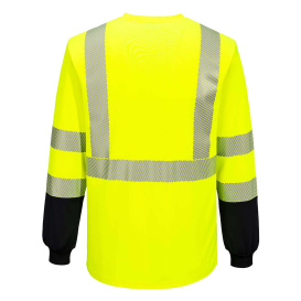 Portwest S197 Hi-Vis Segmented Tape Contrast T-Shirt Long Sleeve - Yellow/Lime