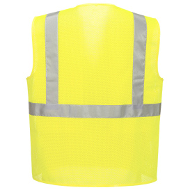 Portwest UC491 Economy External Pocket Mesh Safety Vest - Yellow/Lime