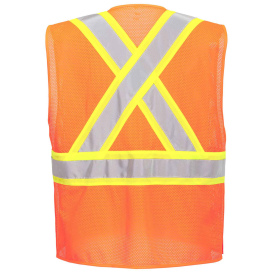 Portwest US393 Hi-Vis Mesh X Back Expandable Breakaway Vest - Orange