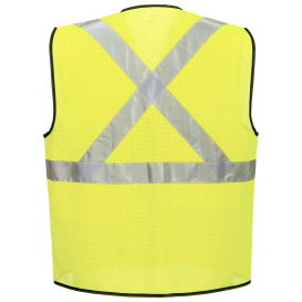 Portwest US397 Type R Class 3 Hi-Vis Tampa Mesh X-Back Safety Vest - Yellow/Lime