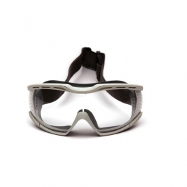 Pyramex G604T2 Capstone Goggles - Gray Frame - Clear Ballistic H2X Anti-Fog Lens