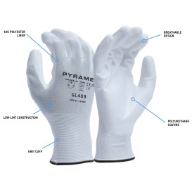 Pyramex GL409 18G Polyurethane Work Gloves