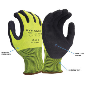 Pyramex GL508 Micro Foam High Visibility Work Gloves