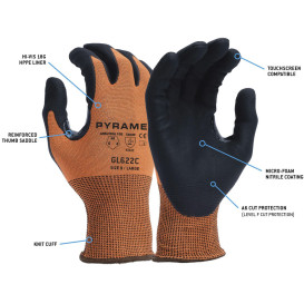Pyramex GL622C Micro Foam Nitrile Work Gloves