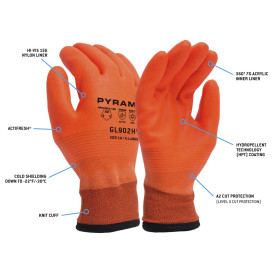 Pyramex GL902HV A2 Insulated HPT Full-Dipped Gloves