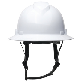 Pyramex HPT256110 Ridgeline T2 Full Brim Hard Hat - 6-Point Ratchet Suspension - White