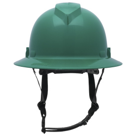 Pyramex HPT256135V Ridgeline T2 Vented Full Brim Hard Hat - 6-Point Ratchet Suspension - Green