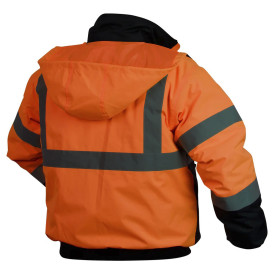 Pyramex RJ3220 Type R Class 3 Black Bottom Bomber Jacket - Orange