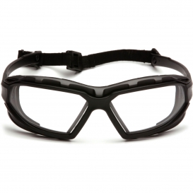 Pyramex SBG5010DT Highlander Plus Safety Glasses - Black Foam Lined Frame - Clear H2X Anti-Fog Lens