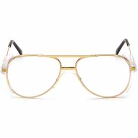 Pyramex SG310A Pathfinder Safety Glasses - Gold Metal Frame - Clear ...