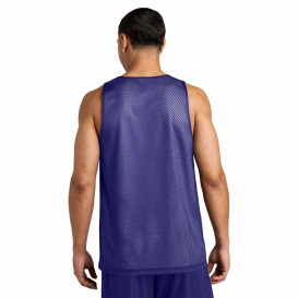 Sport-Tek ST5000 PosiCharge Reversible Mesh Tank - Purple/White