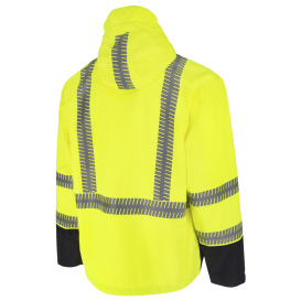 DEWALT DRW21-3ZGR Type R Class 3 Ripstop Wind and Rain Safety Jacket
