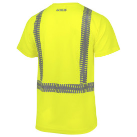 DEWALT DST11-2PGS Type R Class 2 Short Sleeve Safety Shirt - Yellow/Lime