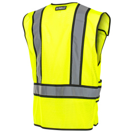 DEWALT DSV421 Type R Class 2 Adjustable Breakaway Mesh Safety Vest - Yellow/Lime