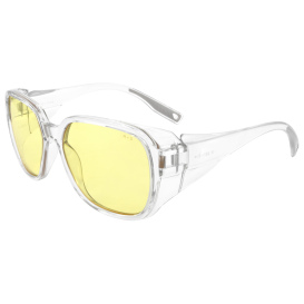 Radians EVE1-40ID EVE Women\'s Safety Eyewear - Clear Frame - Amber Lens