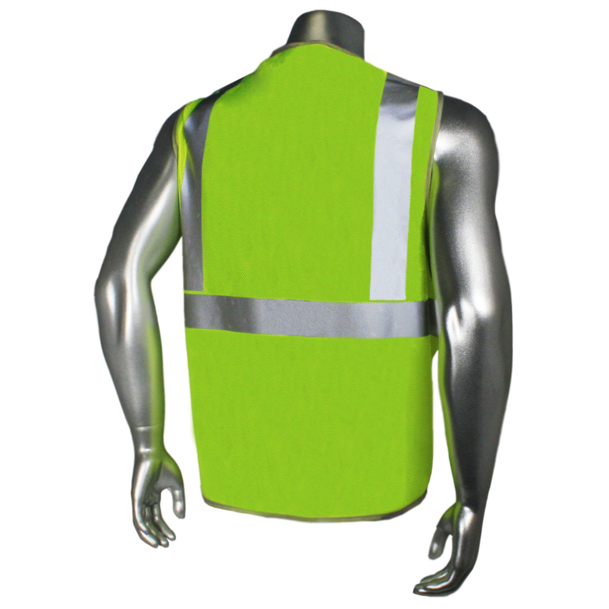 Radians LHV-6ANSI Type R Class 2 Visi-Cool Mesh Safety Vest with No Pockets - Yellow/Lime