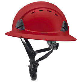 Radians RHF2V Dareware X Type II Class C Vented Full Brim Safety Helmets - Ratchet Suspension - Red
