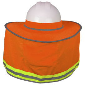 Radians RHHS-02 Collapsible Hard Hat Neck Shade - Orange
