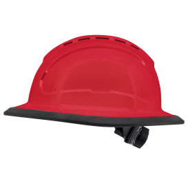 Radians RHJ6V The Judge Full Brim Hard Hat - Ratchet Suspension - Red
