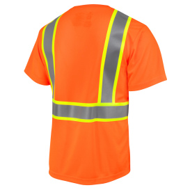 Radians ST41-2POS Type R Class 2 Mesh Short Sleeve Safety T-Shirt with Contrast Trim - Orange