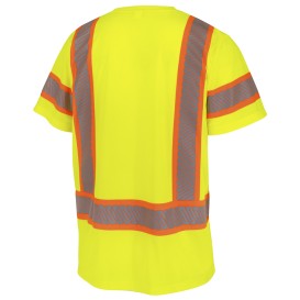 Radians ST42B Type R Class 3 Color Block Short Sleeve Safety Shirt - Hi-Vis Green