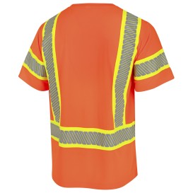 Radians ST42B Type R Class 3 Color Block Short Sleeve Safety Shirt - Orange
