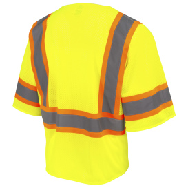 Radians SV232-3ZGM Type R Class 3 Dual Side Zipper Two-Tone Safety Vest - Yellow/Lime