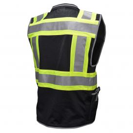 Radians SV55-1ZBD Type O Class 1 Heavy Woven Two-Tone Engineer Safety Vest - Black