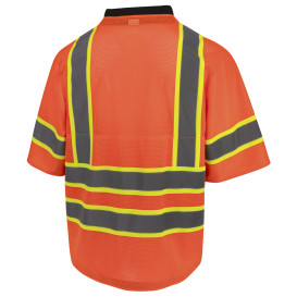 Radians SV56B-3ZOM Type R Class 3 Heavy Duty Color-Blocked Surveyor Safety Vest - Orange