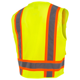 Radians SV6-2ZGM Type R Class 2 Two-Tone Surveyor Safety Vest - Yellow/Lime