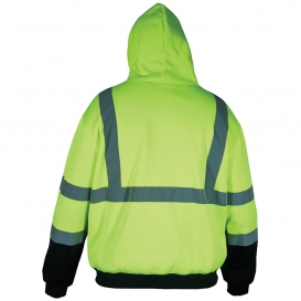 MCR Safety SSCL3LZ Type R Class 3 Black Bottom Safety Sweatshirt - Yellow/Lime