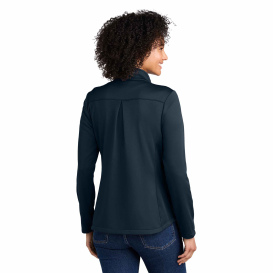 Eddie Bauer EB2370 Ladies Smooth Mid Layer Fleece 1/2-Zip - River Blue Navy