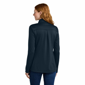 Eddie Bauer EB2470 Ladies Smooth Mid Layer Fleece Full-Zip - River Blue Navy