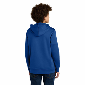 Sport-Tek YST255 Youth Sport-Wick Fleece United Pullover Hoodie - True Royal/White
