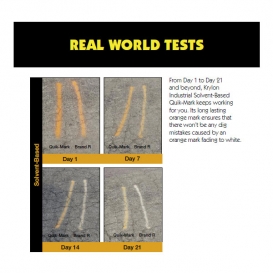 Krylon A03821007 Quik-Mark Solvent Based Inverted Marking Paint - APWA Hi-Vis Yellow - 20 oz Can (Net Weight 17 oz)