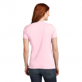 Hanes S04V Ladies Nano-T Cotton V-Neck T-Shirt - Pale Pink