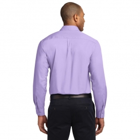 Port Authority S608ES Extended Size Long Sleeve Easy Care Shirt - Bright Lavender