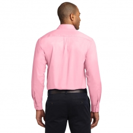 Port Authority S608ES Extended Size Long Sleeve Easy Care Shirt - Light Pink