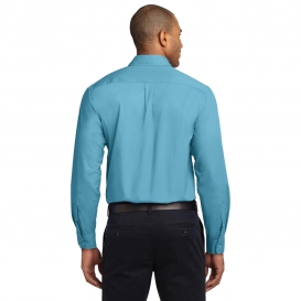 Port Authority S608ES Extended Size Long Sleeve Easy Care Shirt - Maui Blue