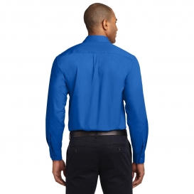 Port Authority S608ES Extended Size Long Sleeve Easy Care Shirt - Strong Blue