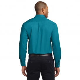 Port Authority S608ES Extended Size Long Sleeve Easy Care Shirt - Teal Green