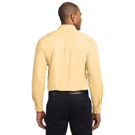 Port Authority S608ES Extended Size Long Sleeve Easy Care Shirt - Yellow