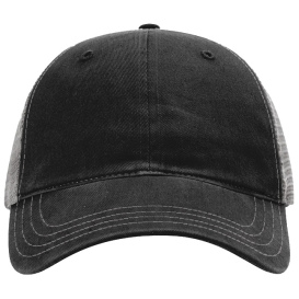 Richardson 111 Garment-Washed Trucker Cap - Black/Charcoal