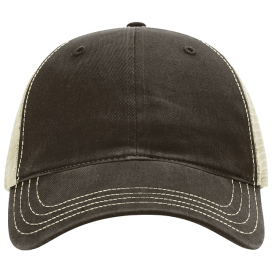 Richardson 111 Garment-Washed Trucker Cap - Brown/Khaki