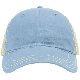 Richardson 111 Garment-Washed Trucker Cap - Columbia Blue/Khaki