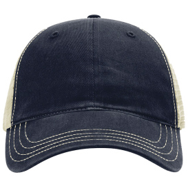 Richardson 111 Garment-Washed Trucker Cap - Navy/Khaki
