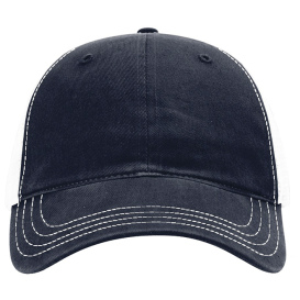Richardson 111 Garment-Washed Trucker Cap - Navy/White