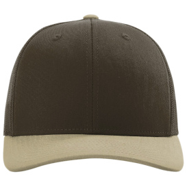 Richardson 112 Snapback Trucker Cap - Brown/Brown/Khaki
