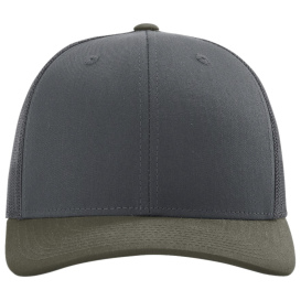 Richardson 112 Snapback Trucker Cap - Gunmetal/Gunmetal/Chocolate Chip