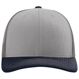 Richardson 112 Snapback Trucker Cap - Gray/Charcoal/Navy